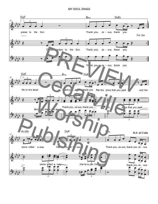 My Soul Sings by Ellie Giordano and Emma Haylett (SATB Choir Sheet in Ab) - Image 3