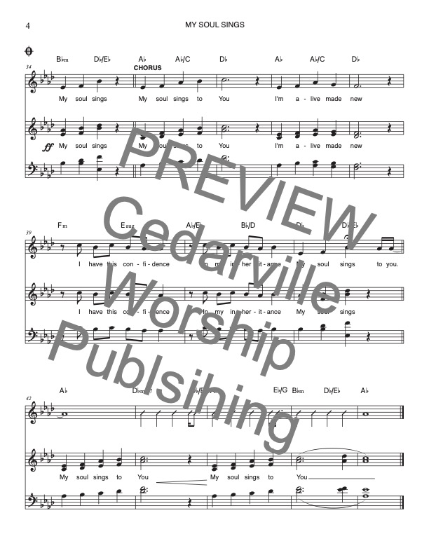 My Soul Sings by Ellie Giordano and Emma Haylett (SATB Choir Sheet in Ab) - Image 4